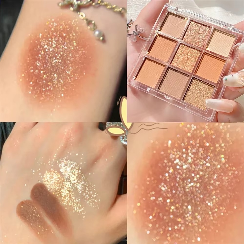 9 Color Eye Shadow Plate Water - Beauty Makeup Women 评论和价格